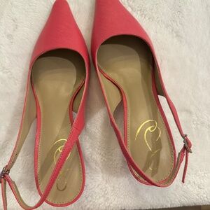 Samuel Edelman Azalea pink/ Coral Heels Leather